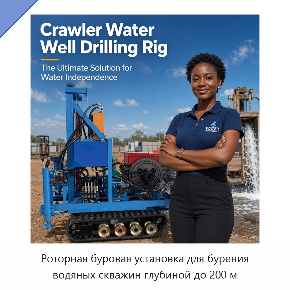 Роторная буровая установка для бурения водяных скважин глубиной до 200 м — Горнодобывающее оборудование