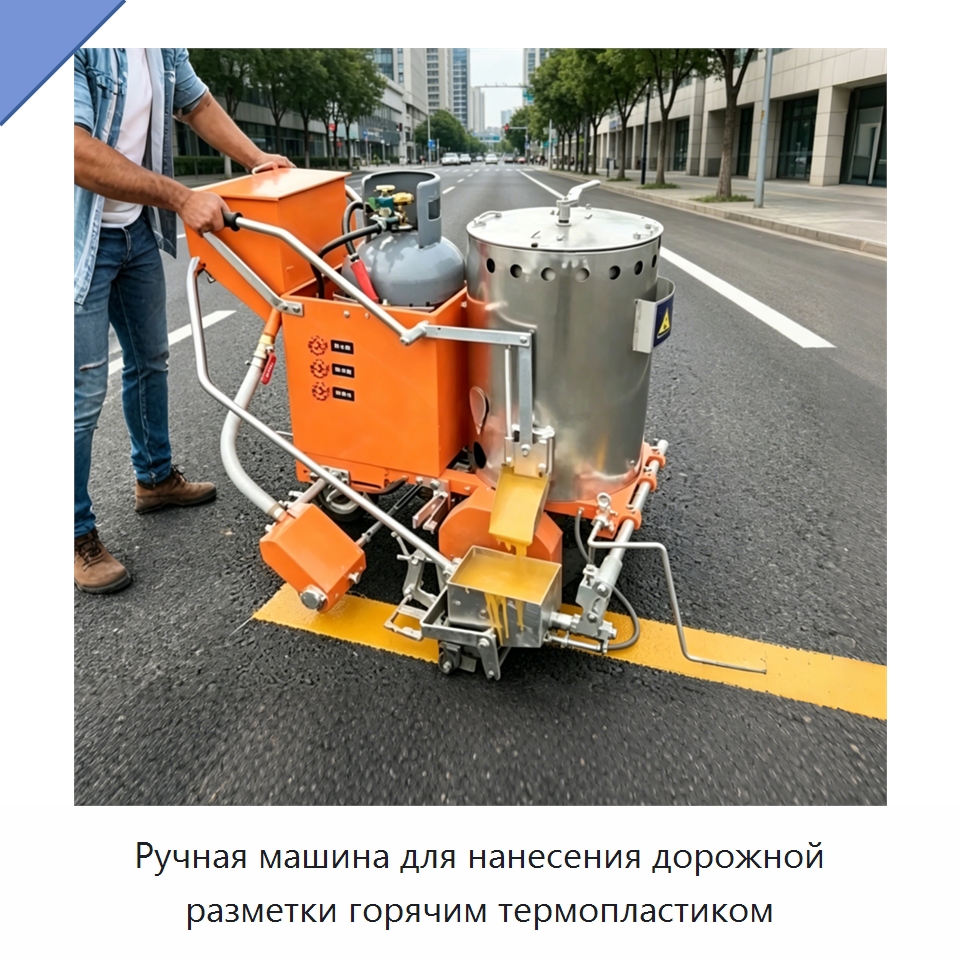 Ручная машина для нанесения дорожной разметки горячим термопластиком — Дорожная техника