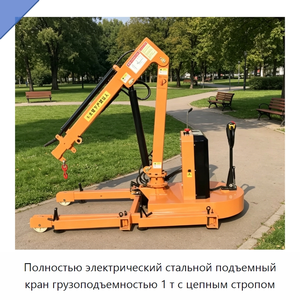 Полностью электрический стальной подъемный кран грузоподъемностью 1 т с цепным стропом — Краны
