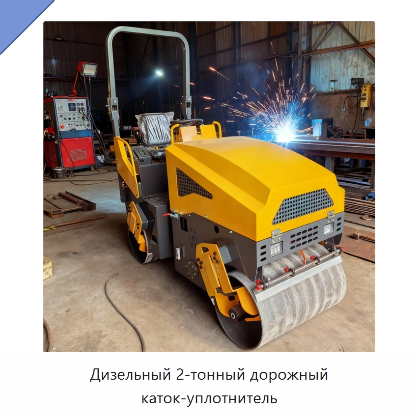 Дизельный 2-тонный дорожный каток-уплотнитель — Дорожная техника