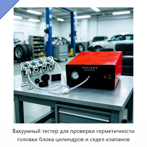 Вакуумный тестер для проверки герметичности головки блока цилиндров и седел клапанов