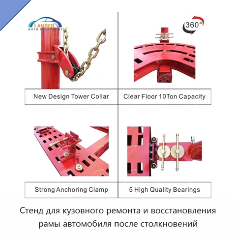 Стенд для кузовного ремонта и восстановления рамы автомобиля после столкновений
