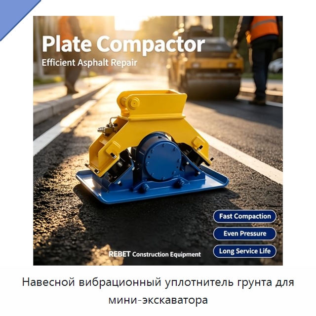 Навесной вибрационный уплотнитель грунта для мини-экскаватора — Навесное оборудование для строительной техники