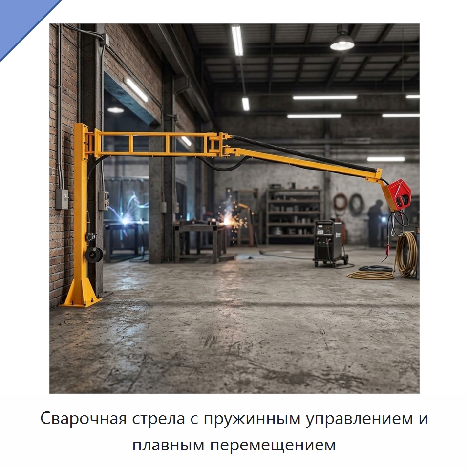 Сварочная стрела с пружинным управлением и плавным перемещением — Сварочные принадлежности и вспомогательное оборудование
