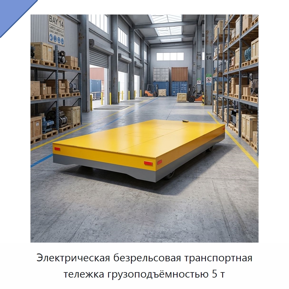 Электрическая безрельсовая транспортная тележка грузоподъёмностью 5 т — Специальное подъемно-транспортное оборудование