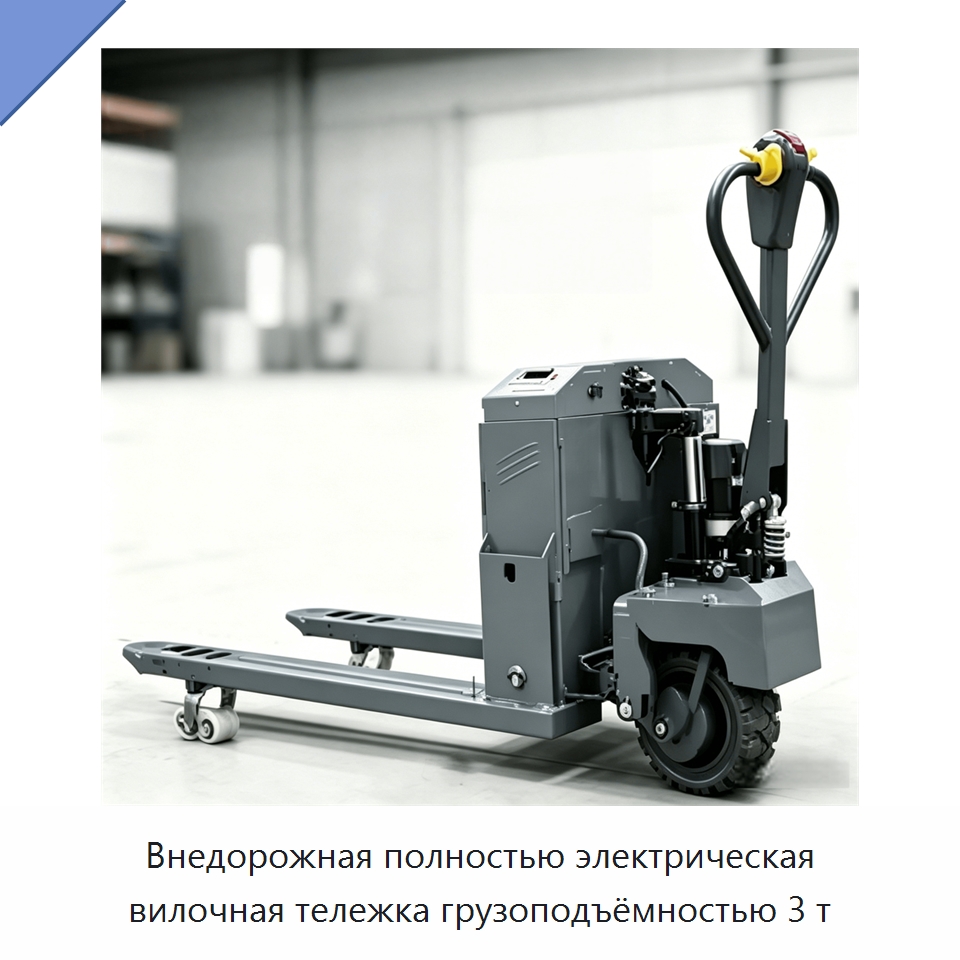 Внедорожная полностью электрическая вилочная тележка грузоподъёмностью 3 т — Вилочные погрузчики
