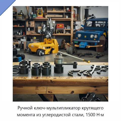 Ручной ключ-мультипликатор крутящего момента из углеродистой стали, 1500 Н·м