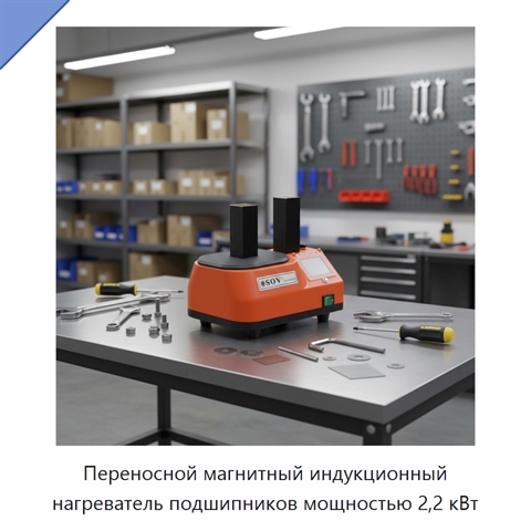 Переносной магнитный индукционный нагреватель подшипников мощностью 2,2 кВт