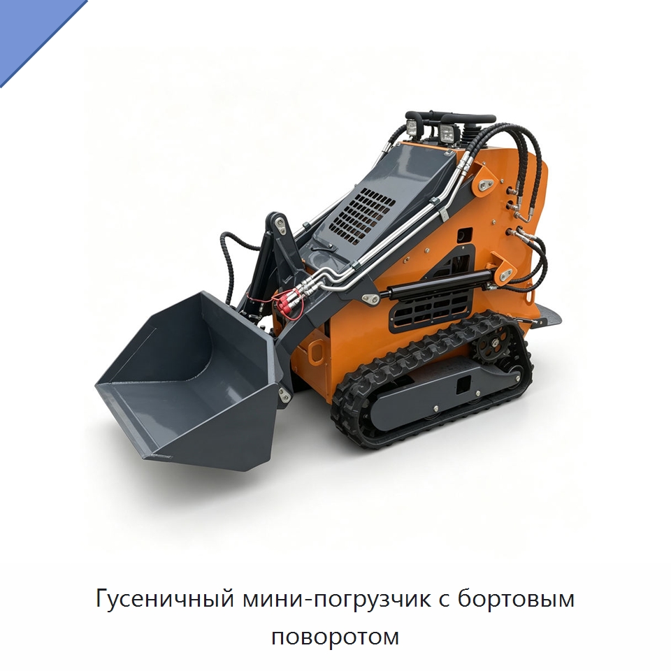 Гусеничный мини-погрузчик с бортовым поворотом — Специальные машины и промышленное оборудование