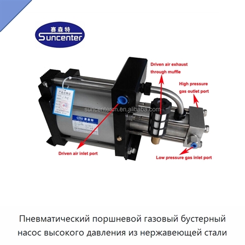 Пневматический поршневой газовый бустерный насос высокого давления из нержавеющей стали