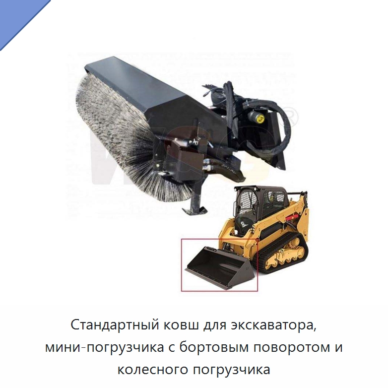 Стандартный ковш для экскаватора, мини-погрузчика с бортовым поворотом и колесного погрузчика — Навесное оборудование для строительной техники