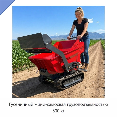 Гусеничный мини-самосвал грузоподъёмностью 500 кг