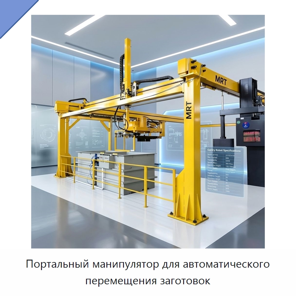 Портальный манипулятор для автоматического перемещения заготовок — Манипуляторы