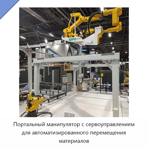 Портальный манипулятор с сервоуправлением для автоматизированного перемещения материалов