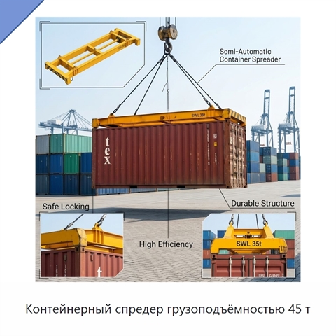 Контейнерный спредер грузоподъёмностью 45 т