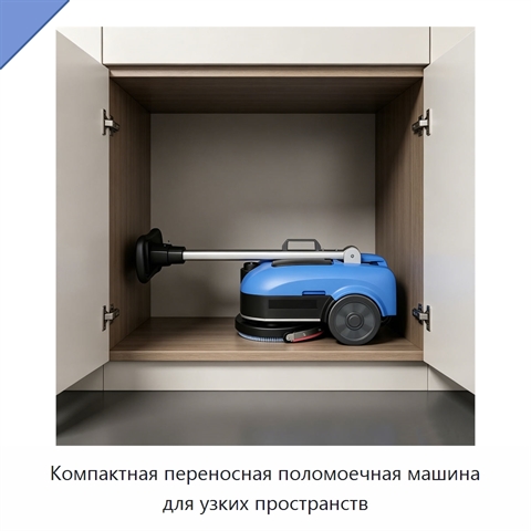 Компактная переносная поломоечная машина для узких пространств