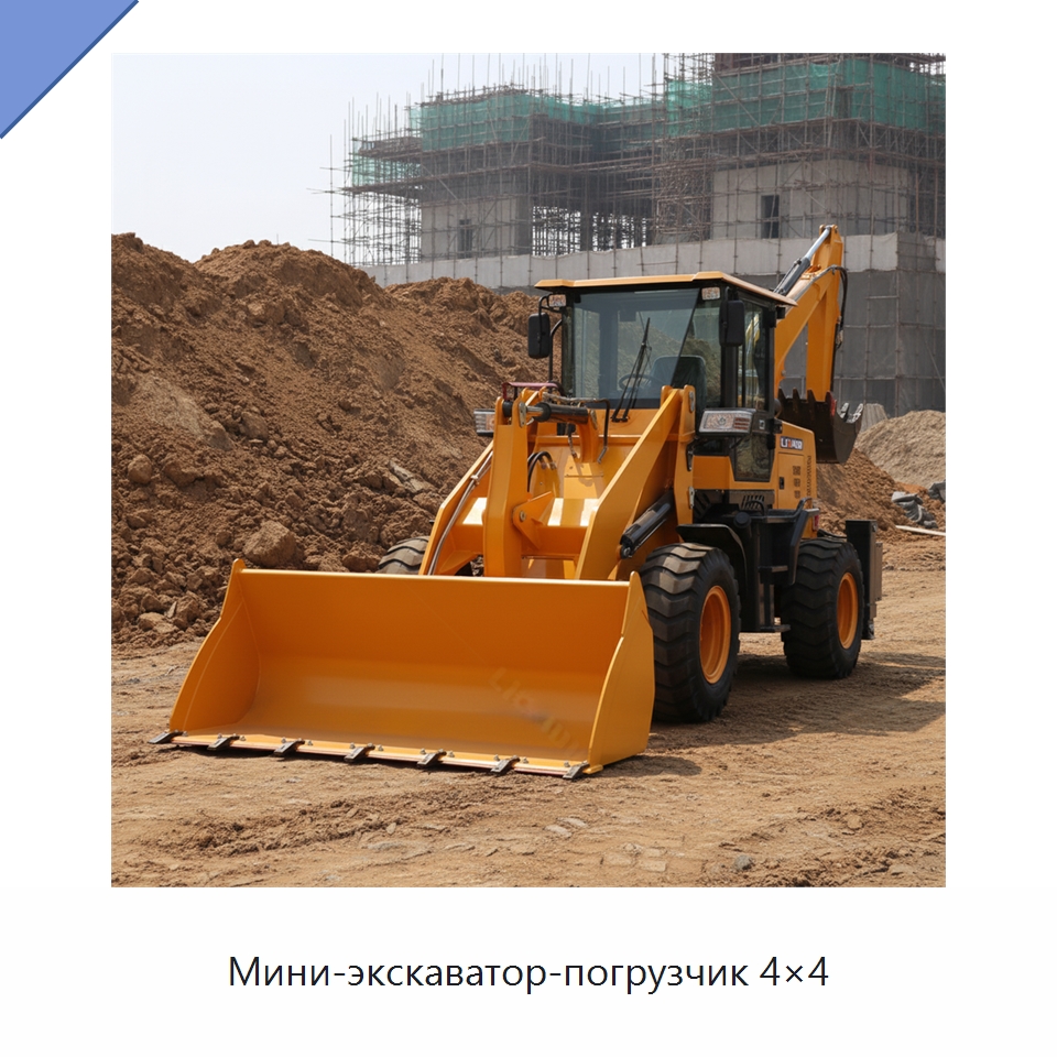 Мини-экскаватор-погрузчик 4×4 — Землеройная техника