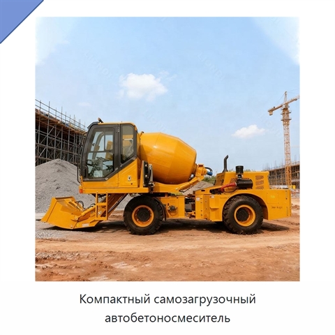 Компактный самозагрузочный автобетоносмеситель