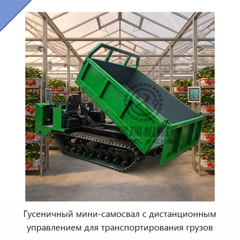 Гусеничный мини-самосвал с дистанционным управлением для транспортирования грузов
