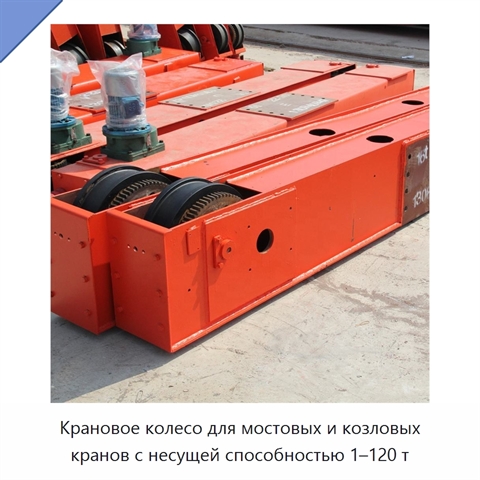 Крановое колесо для мостовых и козловых кранов с несущей способностью 1–120 т