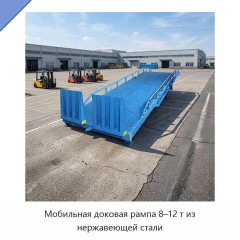 Мобильная доковая рампа 8–12 т из нержавеющей стали