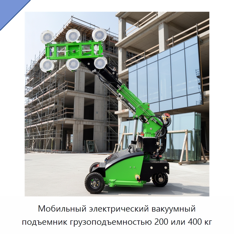 Мобильный электрический вакуумный подъемник грузоподъемностью 200 или 400 кг — Вакуумные грузозахваты