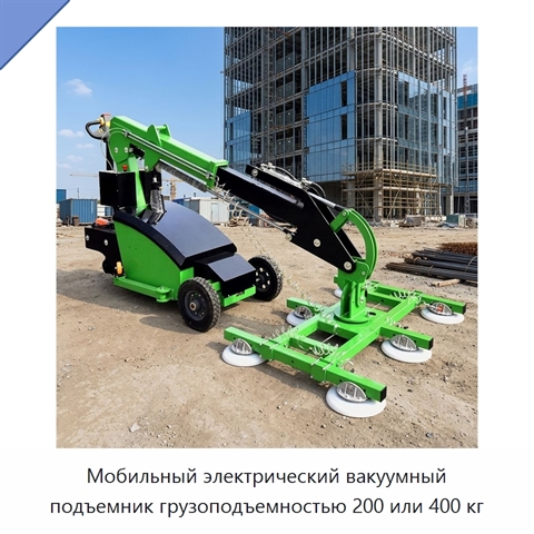Мобильный электрический вакуумный подъемник грузоподъемностью 200 или 400 кг