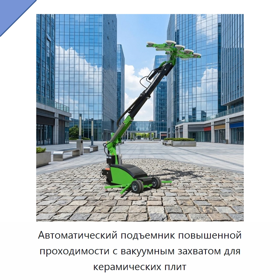 Автоматический подъемник повышенной проходимости с вакуумным захватом для керамических плит — Вакуумные грузозахваты