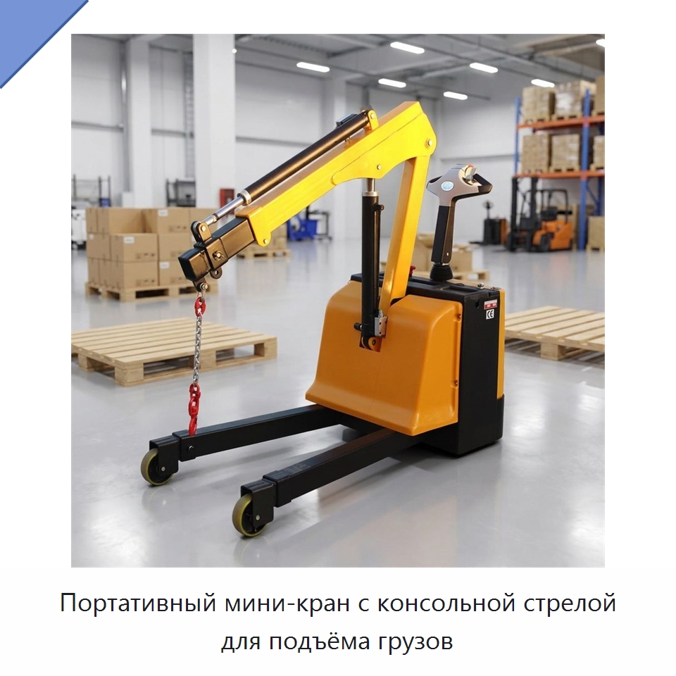 Портативный мини-кран с консольной стрелой для подъёма грузов — Электротали