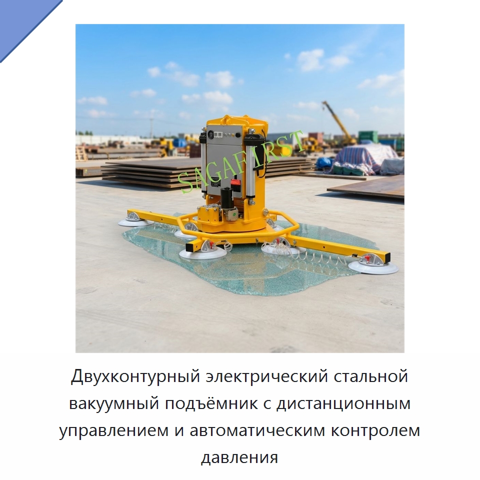 Двухконтурный электрический стальной вакуумный подъёмник с дистанционным управлением и автоматическим контролем давления — Вакуумные грузозахваты