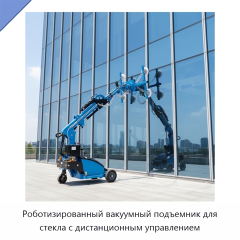 Роботизированный вакуумный подъемник для стекла с дистанционным управлением