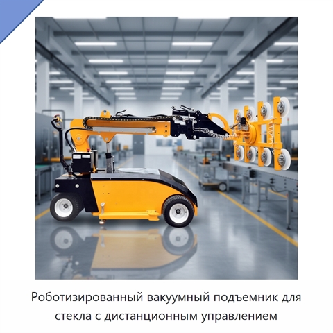 Роботизированный вакуумный подъемник для стекла с дистанционным управлением