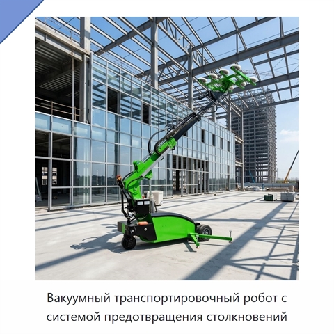 Вакуумный транспортировочный робот с системой предотвращения столкновений