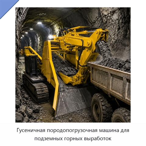 Гусеничная породопогрузочная машина для подземных горных выработок