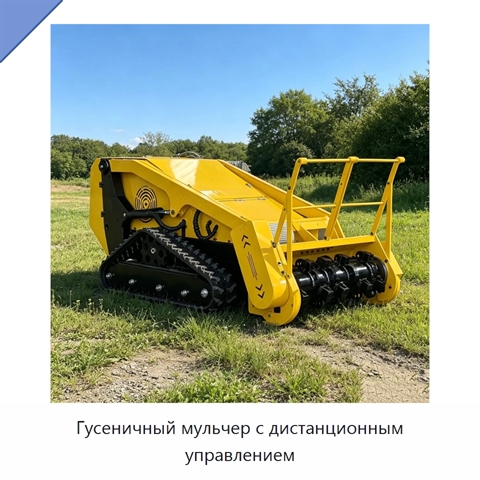 Гусеничный мульчер с дистанционным управлением
