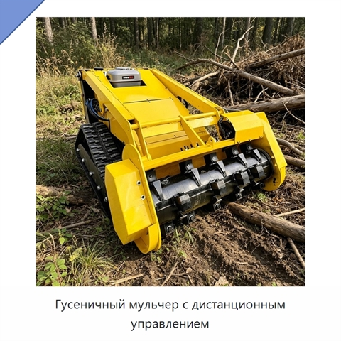 Гусеничный мульчер с дистанционным управлением