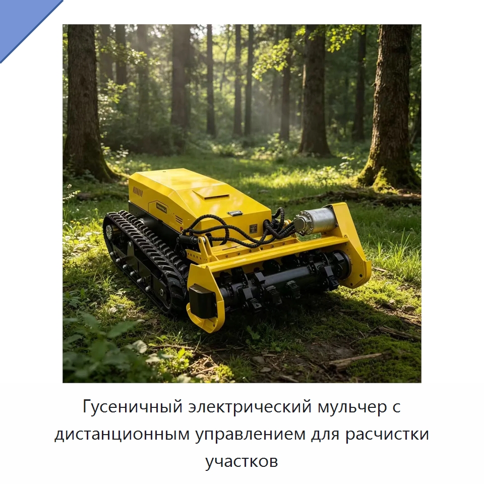 Гусеничный электрический мульчер с дистанционным управлением для расчистки участков — Газонокосилки