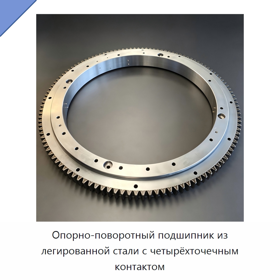 Опорно-поворотный подшипник из легированной стали с четырёхточечным контактом — Опорно-поворотные подшипники