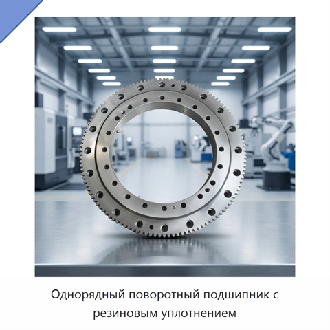 Однорядный поворотный подшипник с резиновым уплотнением