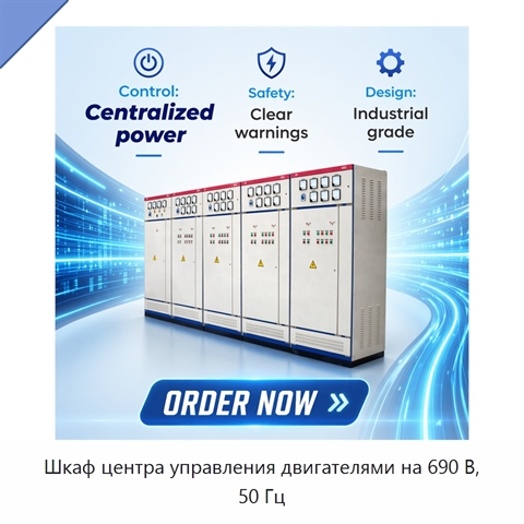 Шкаф центра управления двигателями на 690 В, 50 Гц