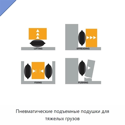 Пневматические подъемные подушки для тяжелых грузов
