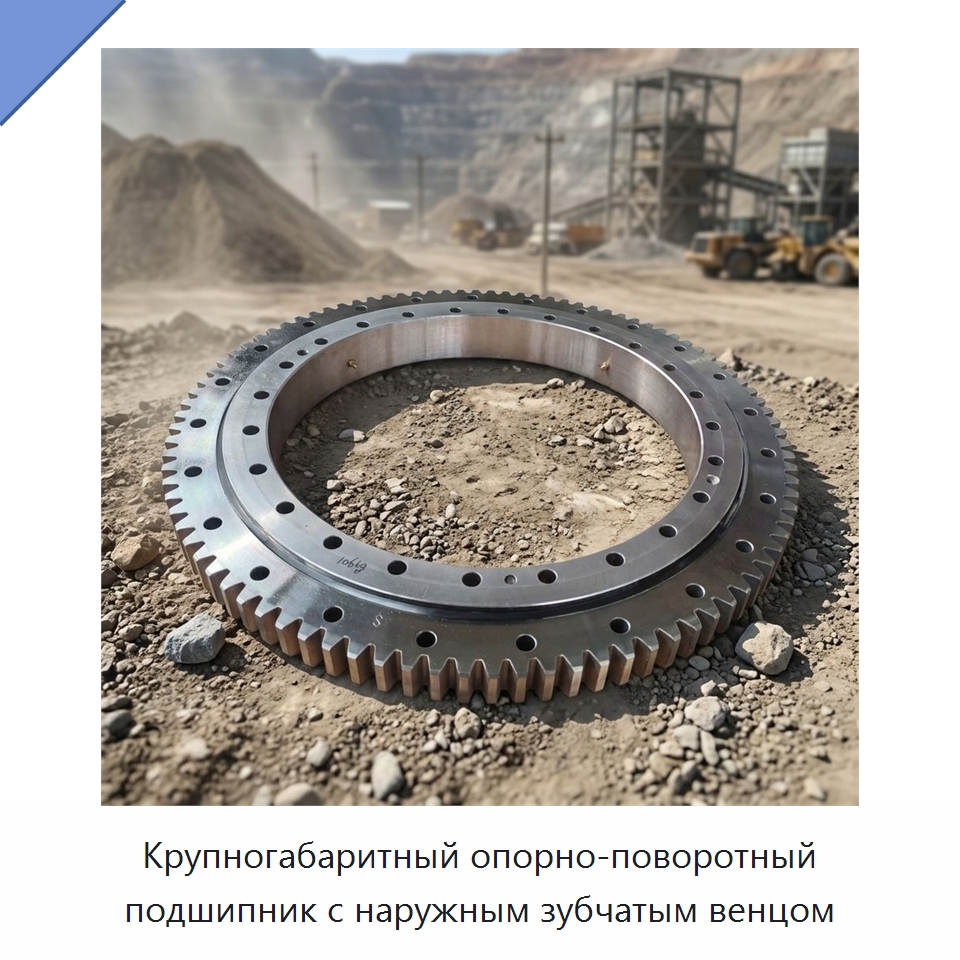 Крупногабаритный опорно-поворотный подшипник с наружным зубчатым венцом — Опорно-поворотные подшипники