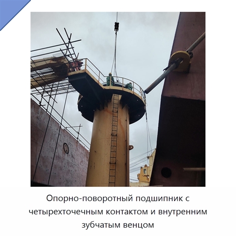 Опорно-поворотный подшипник с четырехточечным контактом и внутренним зубчатым венцом