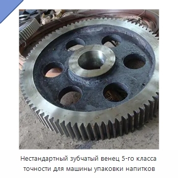 Нестандартный зубчатый венец 5-го класса точности для машины упаковки напитков