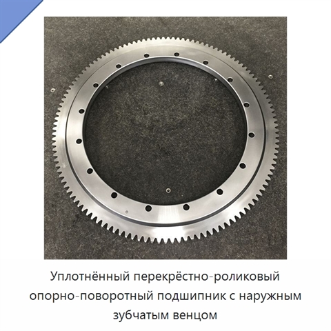 Уплотнённый перекрёстно-роликовый опорно-поворотный подшипник с наружным зубчатым венцом
