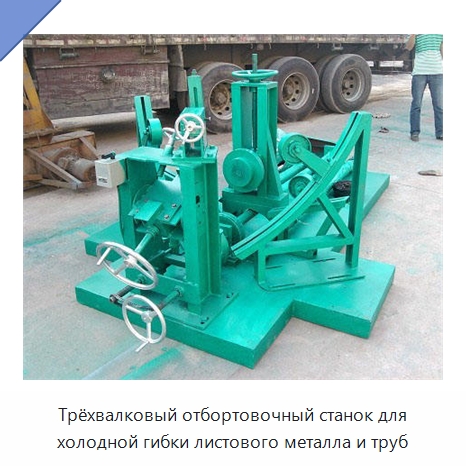Трёхвалковый отбортовочный станок для холодной гибки листового металла и труб — Специальное оборудование для металлообработки и металлургии