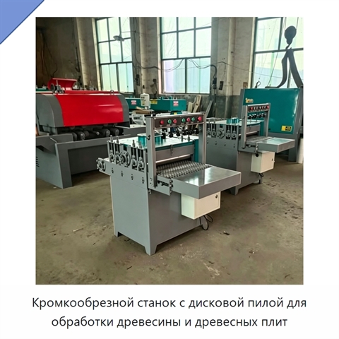 Кромкообрезной станок с дисковой пилой для обработки древесины и древесных плит