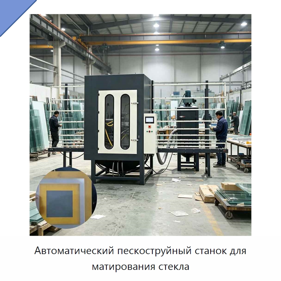 Автоматический пескоструйный станок для матирования стекла — Оборудование для производства стекла