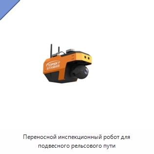 Переносной инспекционный робот для подвесного рельсового пути