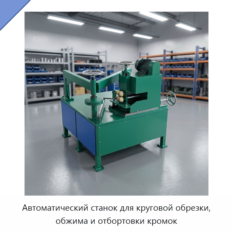 Автоматический станок для круговой обрезки, обжима и отбортовки кромок — Металлорежущие станки